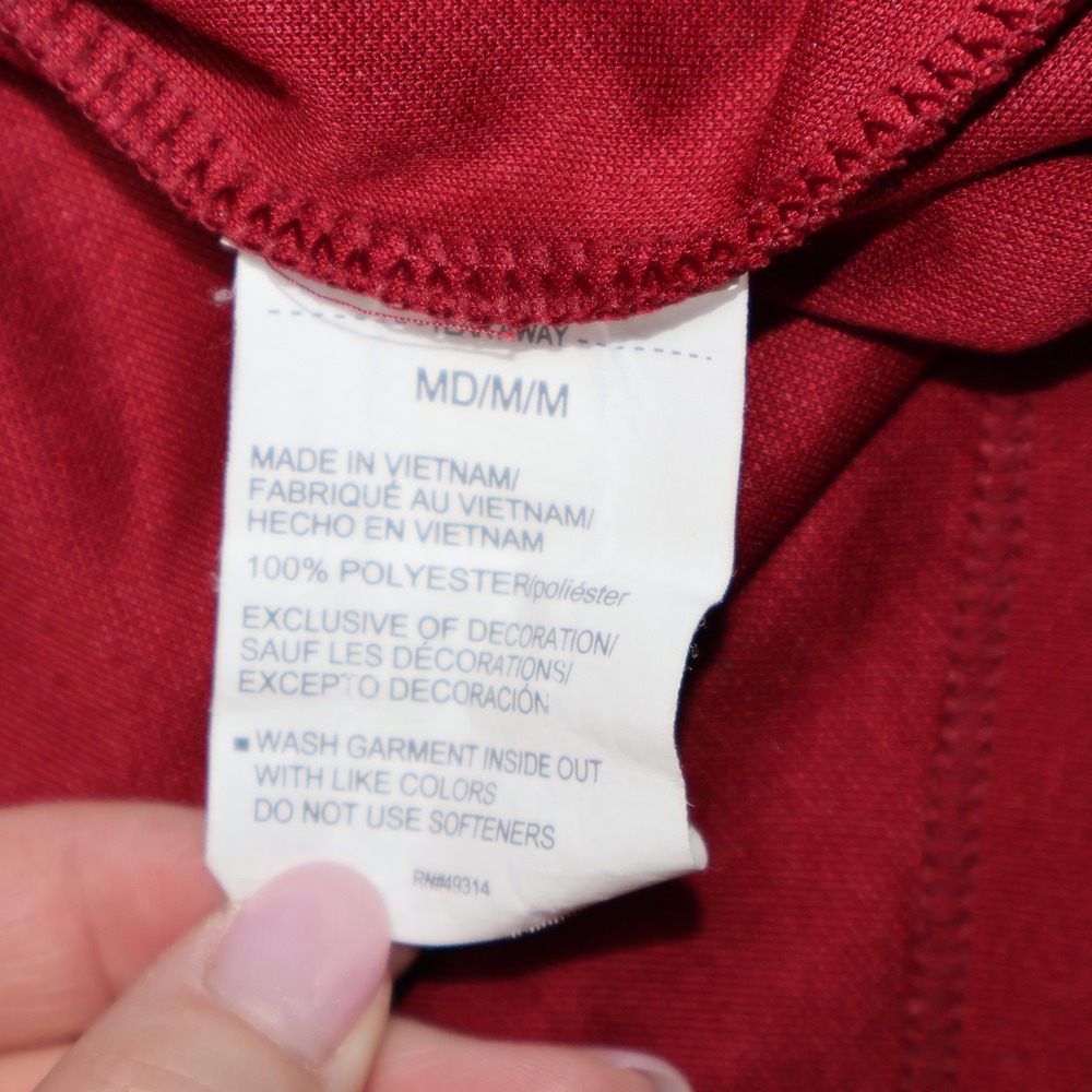 Under Armour Elon University Mens Medium Red Snap Button Pullover Long Sleeve - Picture 8 of 9